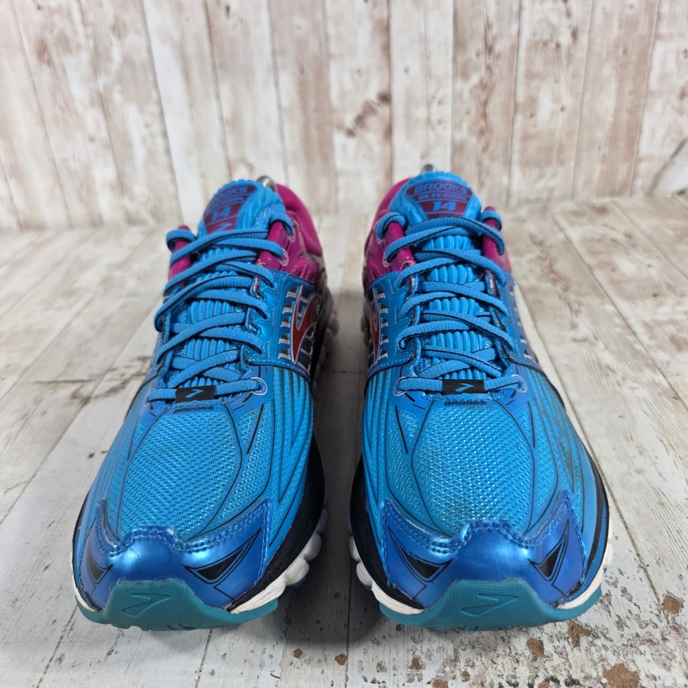 Brooks Glycerin 14 Womens Running Shoes Blue Pink Purple 1202171B490 Size 11 - Picture 2 of 8